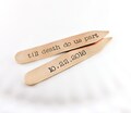 Hand Stamped Bronze Collar Stays – Personalized Anniversary Gift