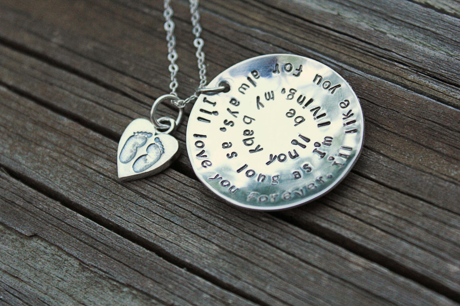 Hand Stamped Sterling Silver Necklace...i'll Love Etsy