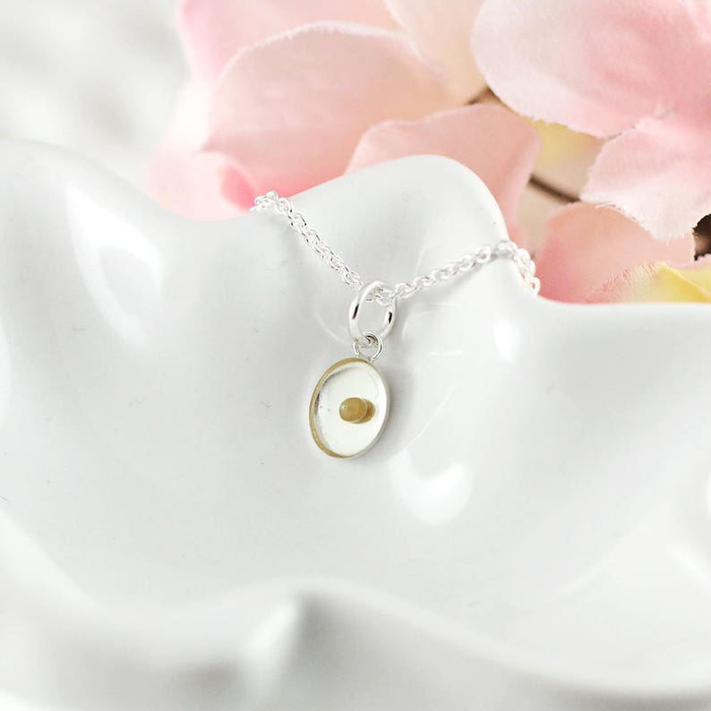 Mustard Seed Necklace Sterling Silver Mustard Seed Pendant Etsy