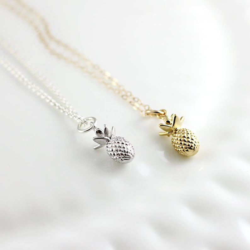 Pineapple necklace Your choice of color, Silver, Gold Trendy jewelry Be a pineapple Gift for her Inspirational jewelry image 1