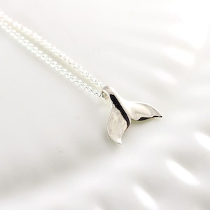 Sterling silver whale necklace - Whale tail - Trendy jewelry - Mermaid tail - Nautical jewelry - Ocean - Beach jewelry - Gift for her