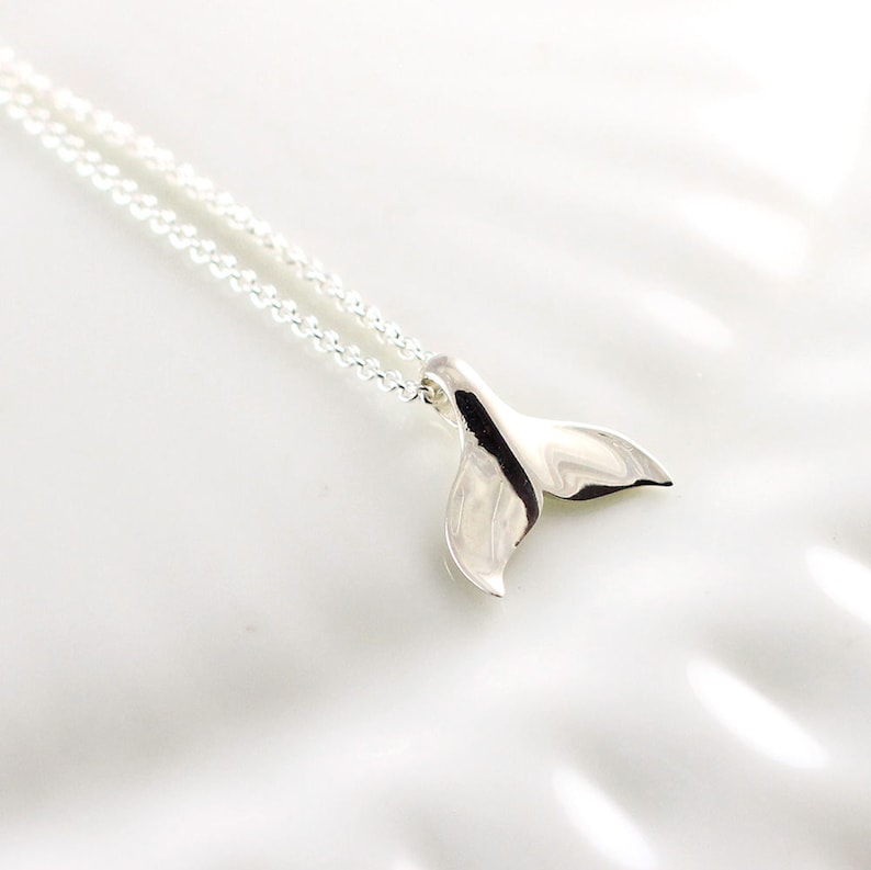 Nautical Sterling silver mermaid necklace Trendy jewelry Mermaid tail Whale tail Always be yourself unless you can be a mermaid