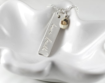 Sterling Silber Senfkorn Halskette - Glaube Schmuck, Bibel Vers