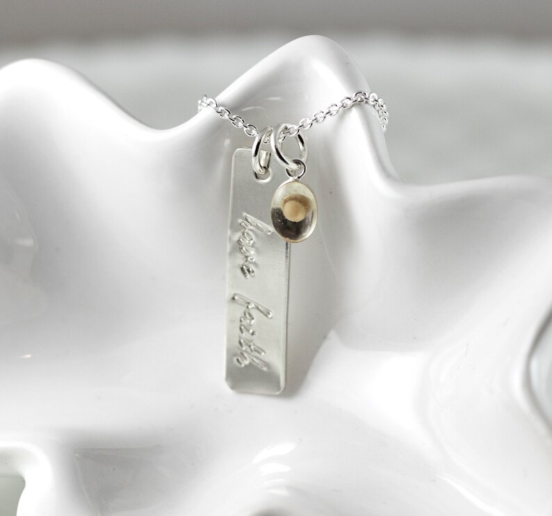 Sterling Silver Mustard Seed Necklace Faith Jewelry Etsy