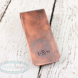 Individuelle Kupfer Geldklammer - Geldspange mit Monogramm - Geldklammer mit Monogramm - Geschenk für Ihn - Kupfer Geschenk - Männer Geschenk