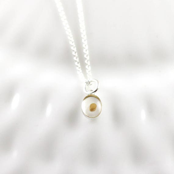 Mustard Seed Necklace Sterling Silver Mustard Seed Pendant Matthew