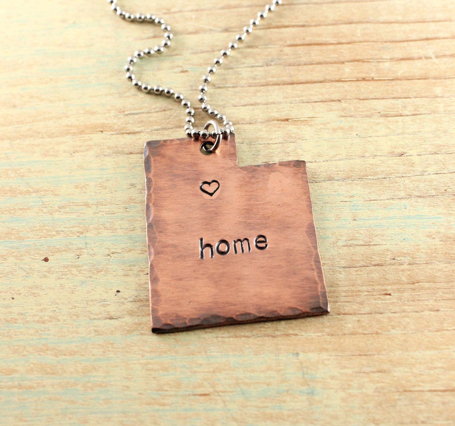 Home state jewelry Utah necklace Personalized Gift Hand Etsy