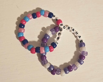 Bracelets d'amitié en perles de poney Kpop en vrac