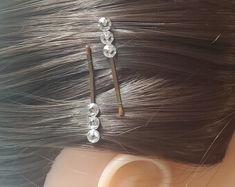 Ensemble d'épingles à cheveux courtes en cristal