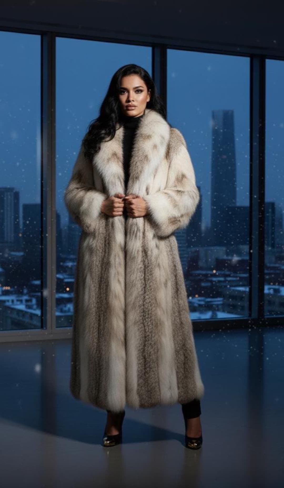 Luxury Canadian Lynx Fur Coat for Women – Genuine Natural Fur, Winter Designer Long Coat, Premium Handmade Outerwear - Etsy