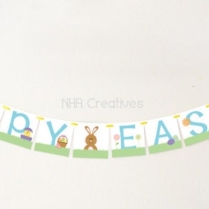 Happy Easter Banner Easter Brunch DIY Printable Digital File image 2