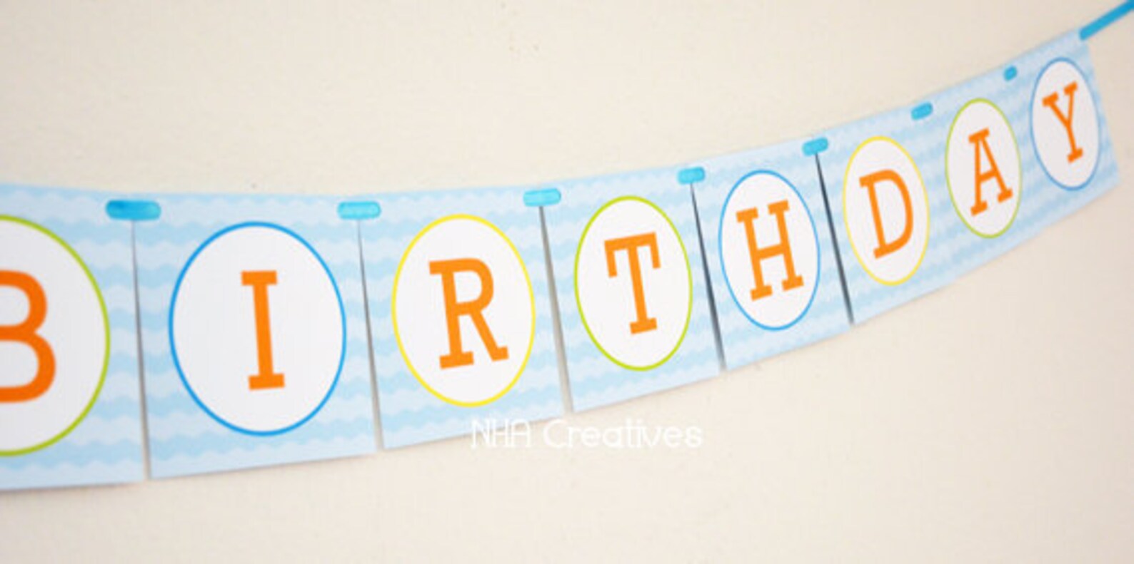 Happy Birthday Pool Party Banner DIY Printable Digital File | Etsy