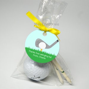 Gepersonaliseerde Golf Favor Tag - DIY afdrukbaar digitaal bestand