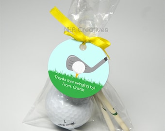 Gepersonaliseerde Golf Favor Tag - DIY afdrukbaar digitaal bestand
