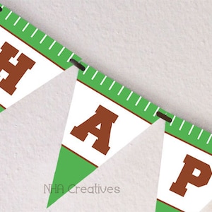 Fußball Happy Birthday Banner - DIY druckbare digitale Datei