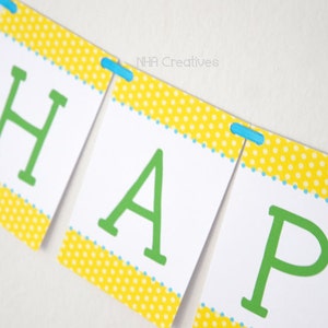 Happy Birthday Bunny Banner - DIY Printable Digital File