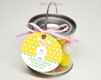 Personalized Bunny Favor Tag - DIY Printable Digital File