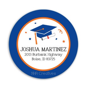 Personalized Graduation Address Label - DIY Printable Digital File