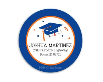 Personalized Graduation Address Label - DIY Printable Digital File