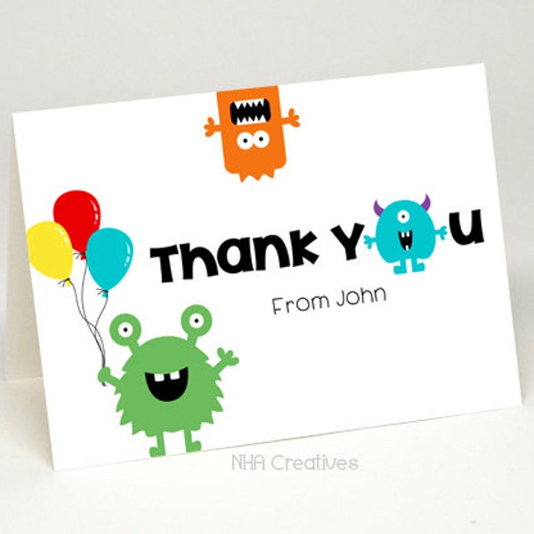 Monster Thank You - Etsy