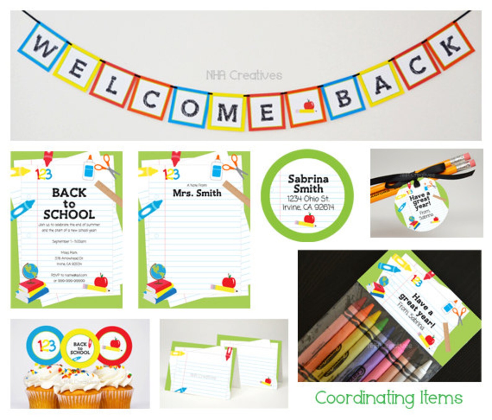 Personalized Back to School Treat Bag Topper School Supplies Etsy