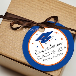 Custom Graduation Favor Tag Let's Celebrate DIY Printable Digital File image 1