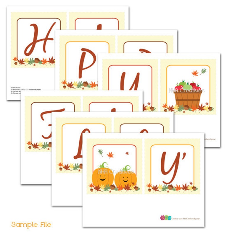 Happy Fall Y'all Banner DIY Printable Digital File - Etsy