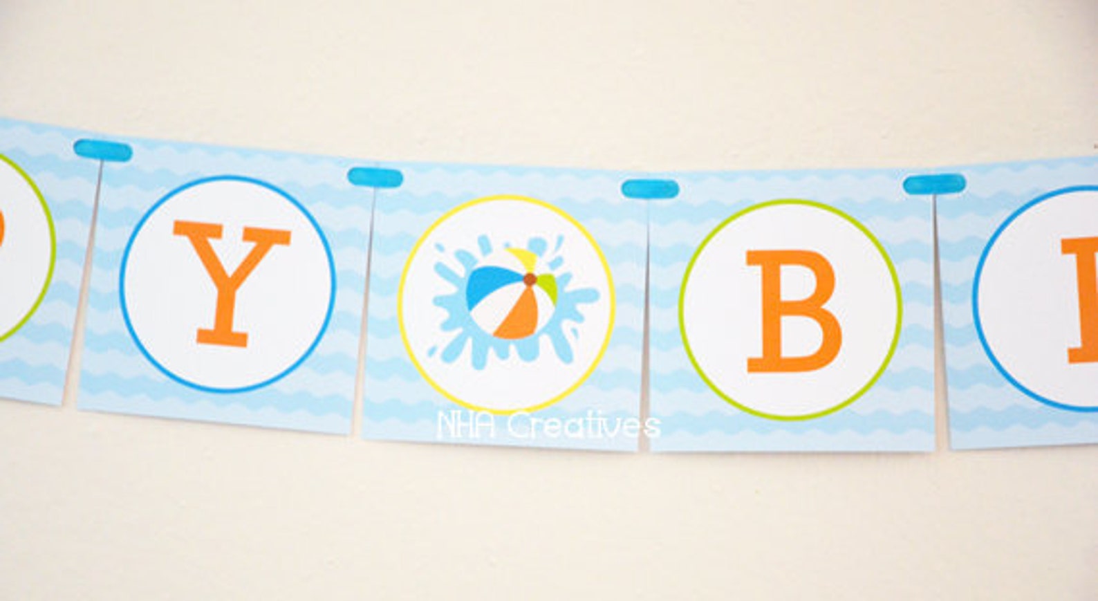 Happy Birthday Pool Party Banner DIY Printable Digital File - Etsy