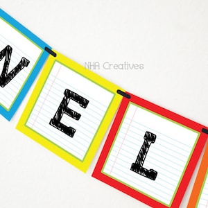 Welcome Back To School Banner - School Supplies - DIY Printable Digital File