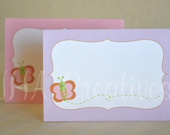 Butterfly Place Cards - Pink and Purple - DIY Printable Digital File