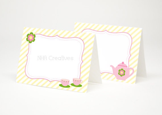 tea-party-themed-place-cards-teapot-and-teacups-diy-etsy
