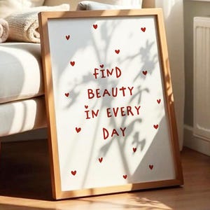 Trouvez la beauté au quotidien - Décoration murale minimaliste en forme de cœur | Décoration murale bohème
