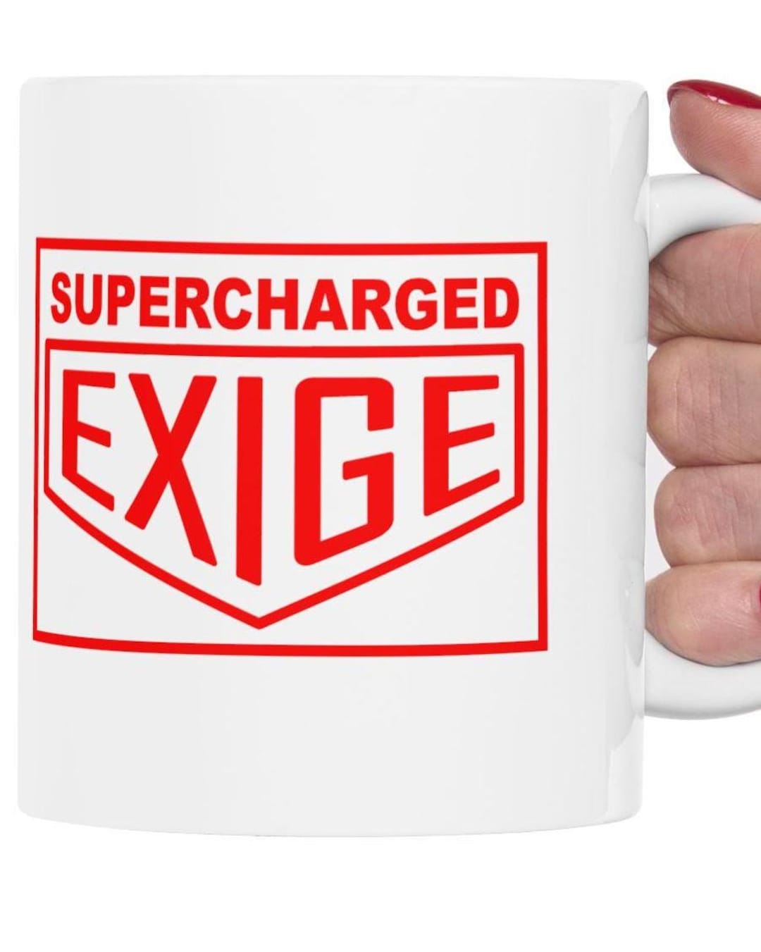 Supercharged Exige Mug - Red Racing Logo Ceramic Coffee Cup - Etsy