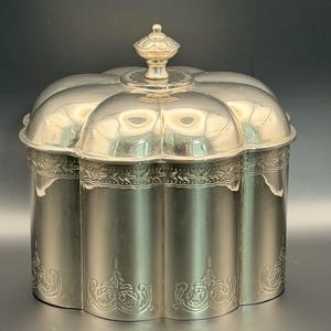 Vintage Silver Biscuit Box - Etsy