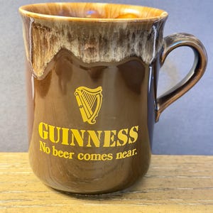 Vintage 1980’s Guinness “No Beer Comes Near” Ceramic Mug Foamy Head image 4