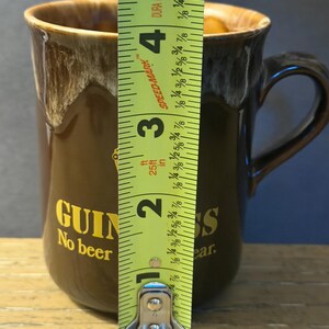Vintage 1980’s Guinness “No Beer Comes Near” Ceramic Mug Foamy Head image 6