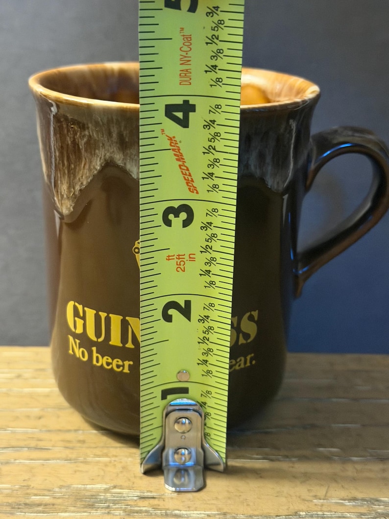 Vintage 1980’s Guinness “No Beer Comes Near” Ceramic Mug Foamy Head image 6