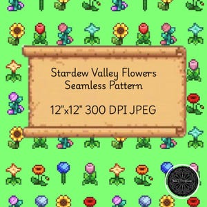 Stardew Valley - Flowers |seamless pattern|