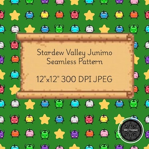 Junimo Seamless Pattern Digital Download | Stardew Valley Design