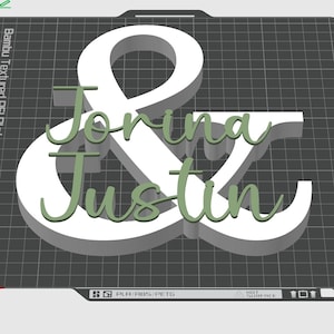 File di stampa 3D 3FM STL – Nomi personalizzati – San Valentino – Amore – Partnership – Decorazione – Moderno – Regalo – Download digitale