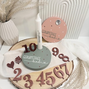 STL + 3MF 3D Print File – Candles - Children's Birthday Plate with Interchangeable Numbers | Customizable | STL + 3MF | Digital Download