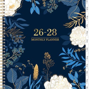 2026-2028 Monthly Planner – 24-Month Twin-Wire Notebook with Tabs, Pocket
