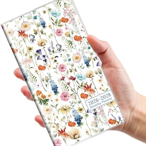 2026-2028 Pocket Calendar | Wildflower Monthly Planner