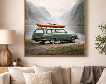 Plakat Volvo 240 Kombi | Klasyczna szwedzka sztuka wagonowa