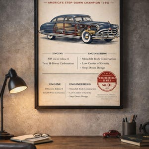 ヴィンテージ風 ポスター アンティーク 1951 hudson hornet - Etsy 日本