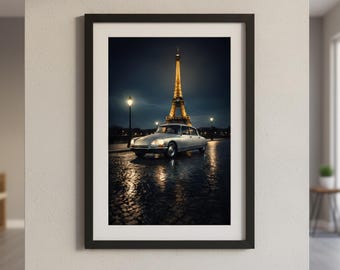 Paris Night Wall Art mit Eiffelturm