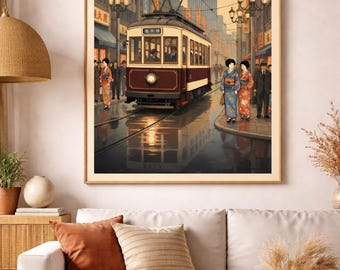 Pre-War Tokyo Tram Poster