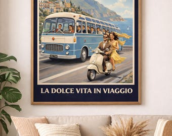 Włoski plakat podróżniczy La Dolce Vita