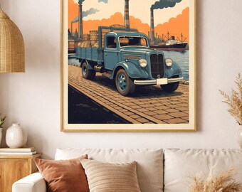 Vintage Japan Truck Poster