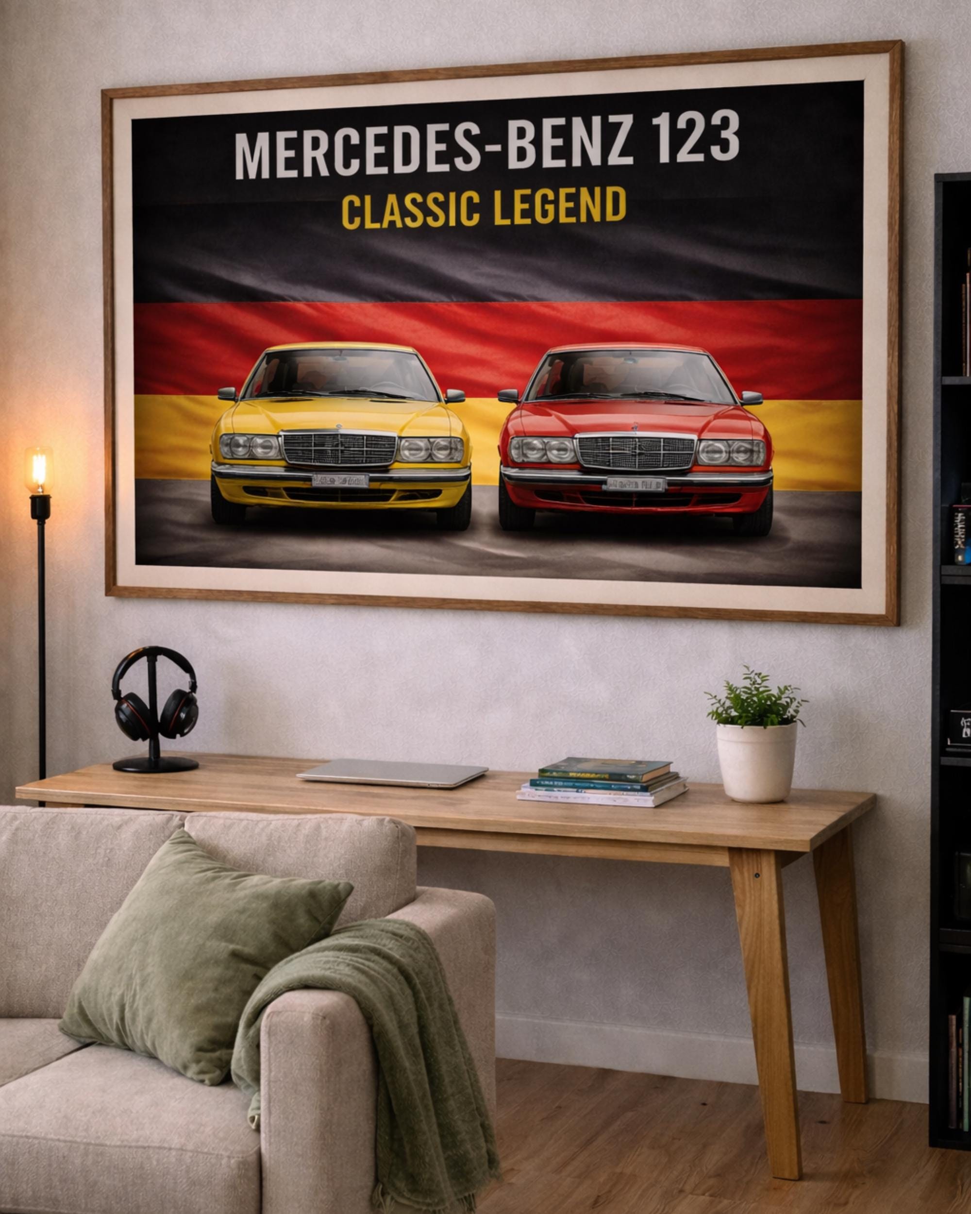 Mercedes w123 poster - Etsy 日本